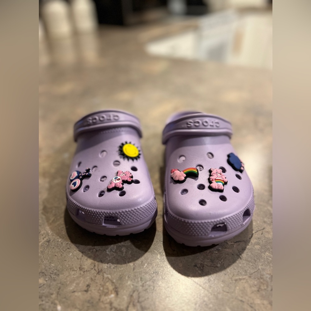 Crocs Lavendar with Jibbitz